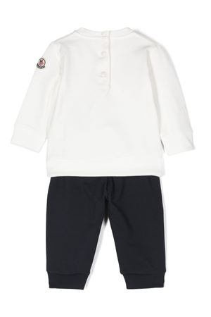 tuta in cotone bianco MONCLER KIDS | J29518M0000989AM3F07